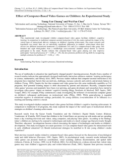 Effect of computer-based video games on children: An experimental