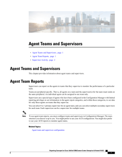 Agent Teams and Supervisors