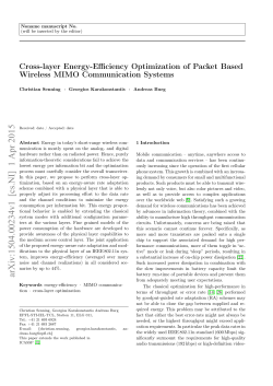 Cross-layer Energy-Efficiency Optimization of Packet Based