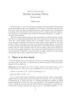 Machine Learning Theory