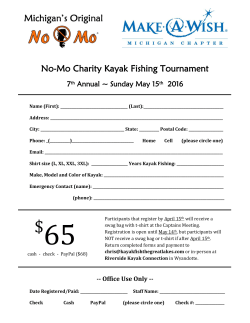 No-Mo Charity Kayak Fishing Tournament
