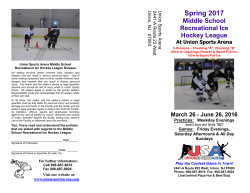 Spring Middle School Recreation League