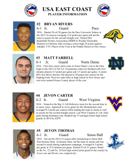 Roster 2016 - Guy Rancourt Basketball Camp
