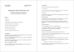 Angelika Kratzer (2007): On the Plurality of Verbs