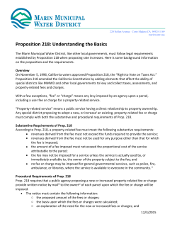 Proposition 218: Understanding the Basics