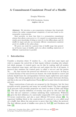 A Commitment-Consistent Proof of a Shuffle