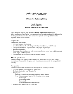 Game Packet for Begining Strings