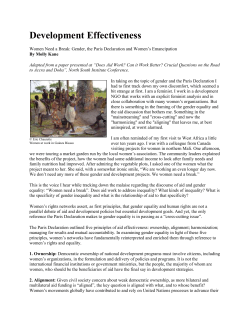 Development Effectiveness