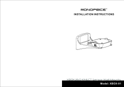 INSTALLATION INSTRUCTIONS Model: XBOX