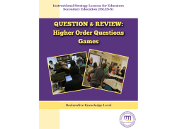 Higher Order Questions Games