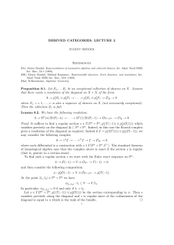 DERIVED CATEGORIES: LECTURE 2 References Proposition 0.1