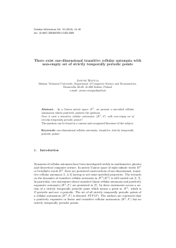 There exist one-dimensional transitive cellular automata with non
