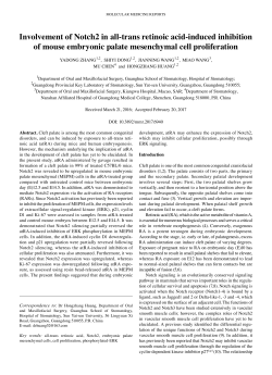 Involvement of Notch2 in all‑trans retinoic acid‑induced inhibition of