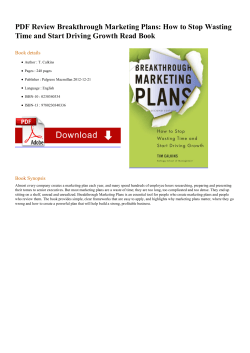 PDF Review Breakthrough Marketing Plans: How to
