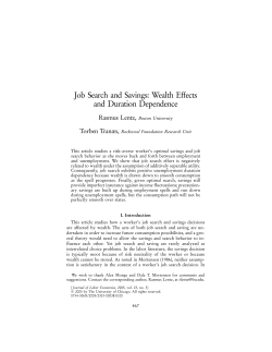 Job Search and Savings: Wealth Effects and Duration
