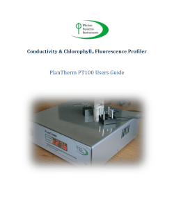 PlanTherm PT100 Users Guide - Photon Systems Instruments