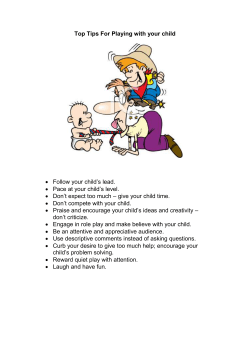Top Tips For Play - Cathy Wood Psychology