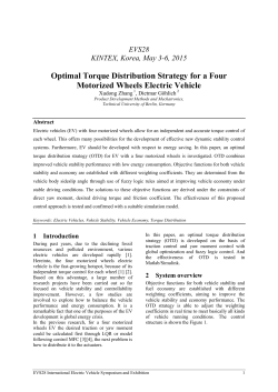 Optimal Torque Distribution Strategy for a Four Motorized