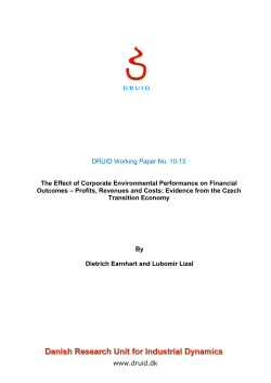 The Effect of Corporate Environmental Performance on