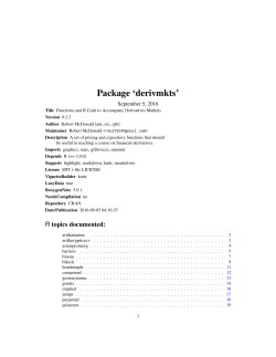 Package `derivmkts`