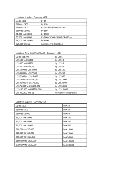 Location: London - Currency: GBP Up to &pound;100 by &pound;5 &pound;100 to