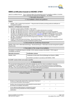 ISMS certification based on ISO/IEC 27000