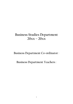 Business Studies Department
