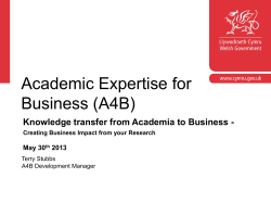 Knowledge transfer from Academia to Business