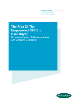 the "The Rise Of The Empowered B2B End User Buyer"