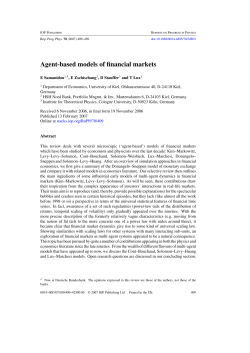 Agent-based models of financial markets