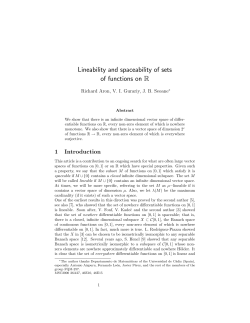 Lineability and spaceability of sets of functions on R