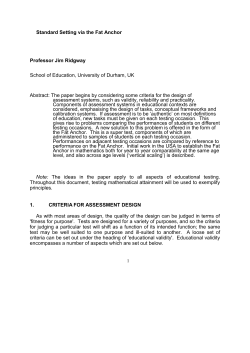 Standard Setting via the Fat Anchor