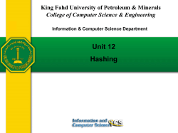 (h(key) + i) - KFUPM Resources v3