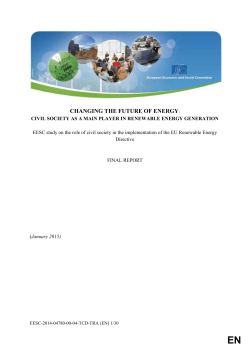 Changing the future of energy: civil society as main player in energy
