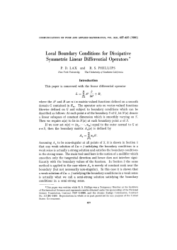 Local Boundary Conditions for Dissipative Symmetric