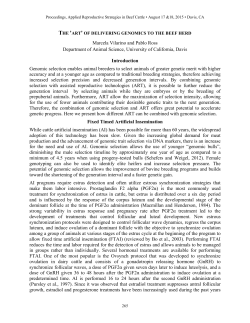 Marcela Vilarino and Pablo Ross Department of Animal Science