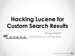 Hacking Lucene for Custom Search Results