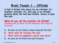 Brain Teaser 1 - Offside