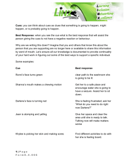 Cues and Best Response