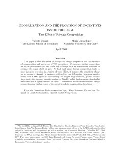 GLOBALIZATION AND THE PROVISION OF INCENTIVES INSIDE