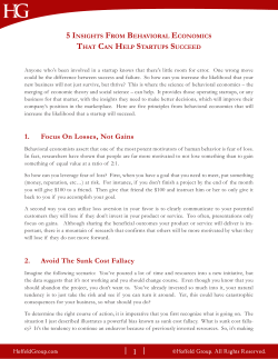 1. Focus On Losses, Not Gains 2. Avoid The Sunk Cost Fallacy