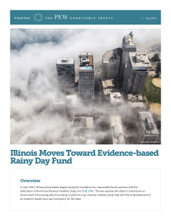 Illinois Moves Toward Evidence-based Rainy Day Fund