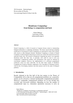 MILAZZO Membrane Computing - Isonomia