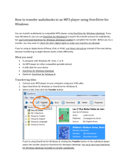 How to transfer audiobooks to an MP3 player using OverDrive for