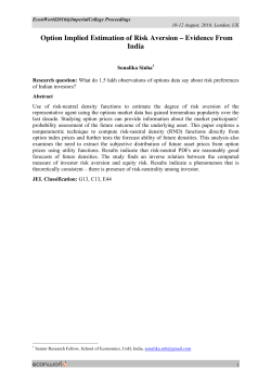 Option Implied Estimation of Risk Aversion &ndash; Evidence