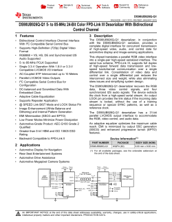 DS90UB926Q-Q1 5-85 MHz 24-Bit Clr FPD