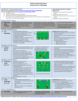 Practice Plan 3- Defending U10.12