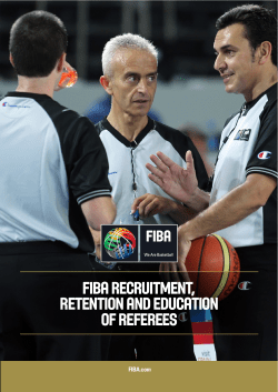 2016 FIBA Recruitment Retention and Education of Referees