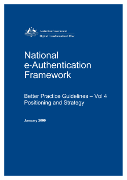 National e Authentication Framework