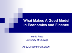 Model in Economics and Finance - DOFIN
